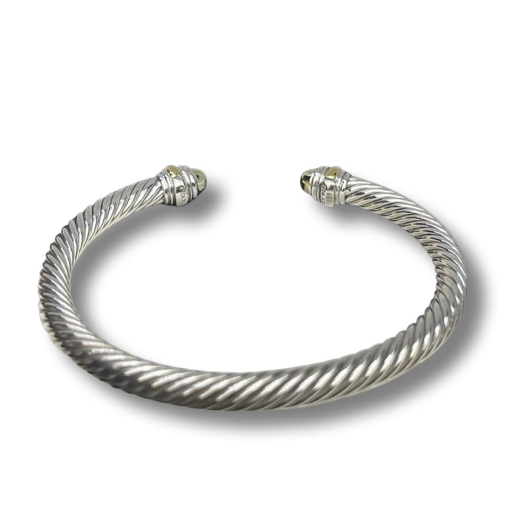 David Yurman Cable Classics Bracelet in Sterling Silver with 18K Yellow Gold